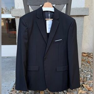 MOGU Men’s Black Suit Blazer & Vest Set – Size 42